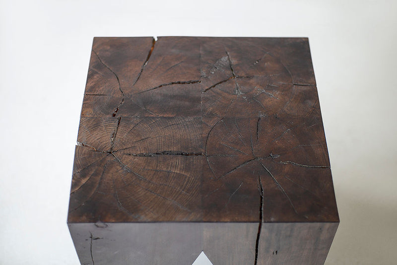 Overhead view of a Vega side table showing the tabletop surface