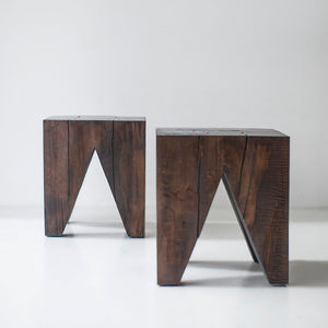 Solid Wood Modern Side Table The Large Vega Image 10