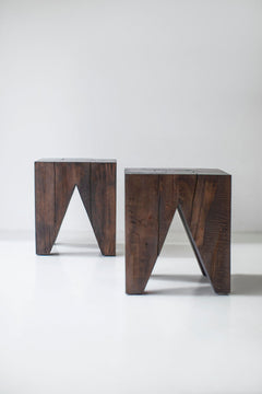 Base detail of a Vega side table showing nylon glides