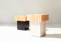 Solid maple stump side table from the Viktor collection