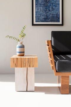 Group of Viktor side tables in varying heights styled together