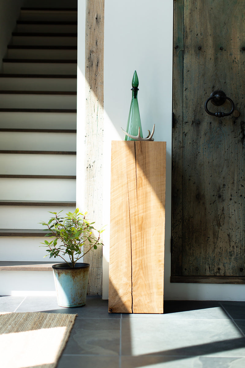 Natural maple art pedestal, 36" x 12" x 12" - photo 2