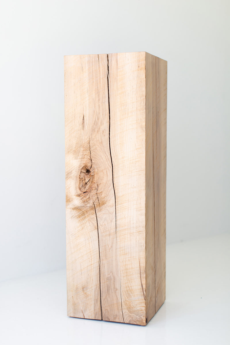 Natural maple art pedestal, 36" x 12" x 12" - photo 6