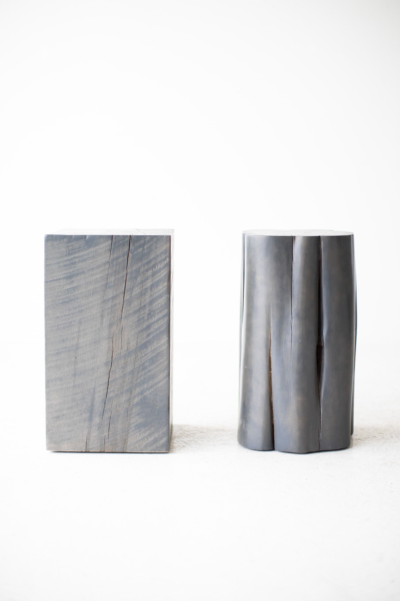 Organic Modern Maple Stump Side Table — Hand-Sawed Wood Side Table by Bertu Home
