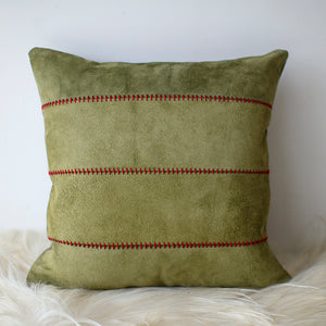 Suede Holiday Throw Pillow Image 01