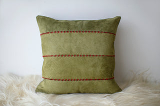 Suede Holiday Throw Pillow Image 01