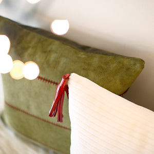 Suede Holiday Throw Pillow Image 08