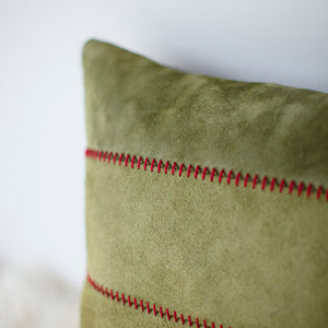 Suede Holiday Throw Pillow Image 09