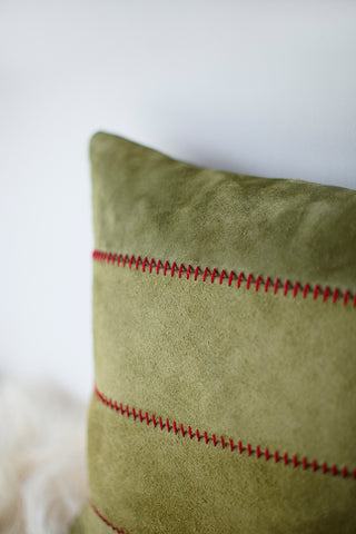 Suede Holiday Throw Pillow Image 09