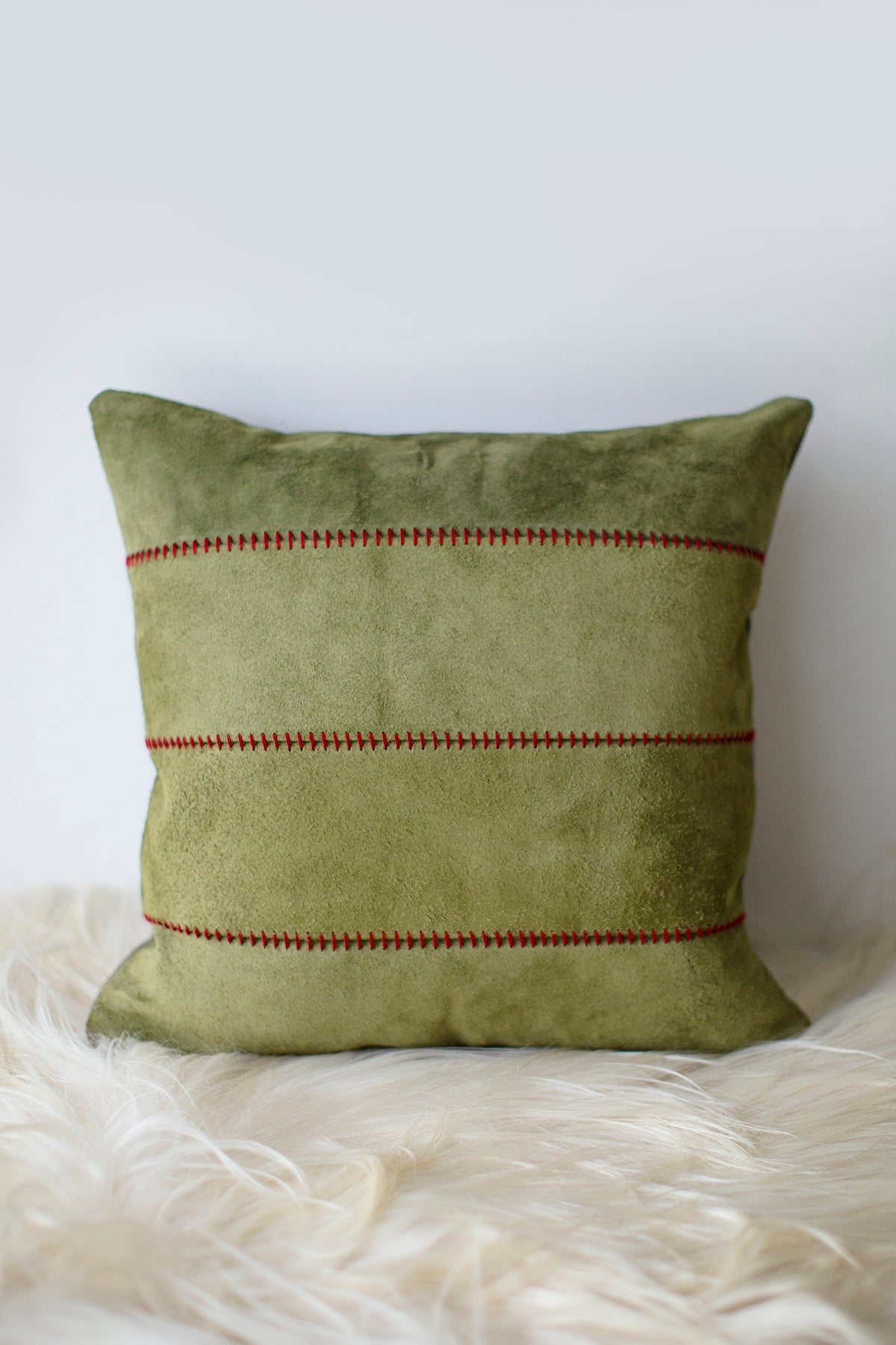 Suede Holiday Throw Pillow Image 10