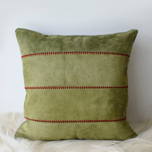 Suede Holiday Throw Pillow Image 10