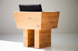 Seat and arms seen from above