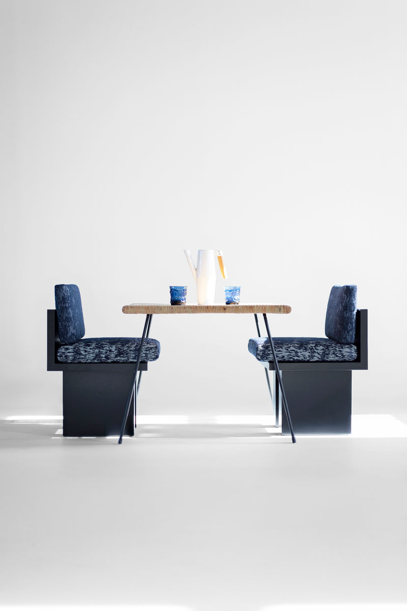 Suelo straight back dining chairs styled around an outdoor table