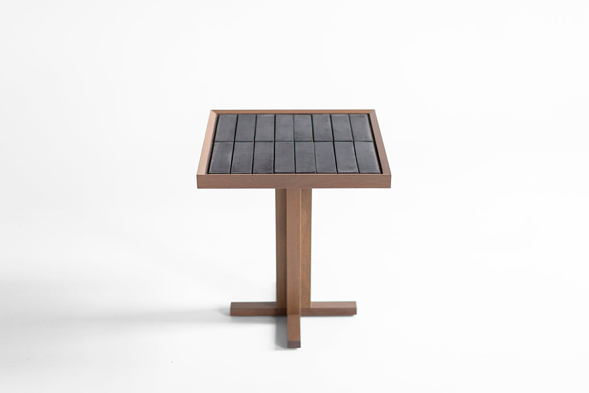 Tile Side Table - Greywash and Charcoal - 6026