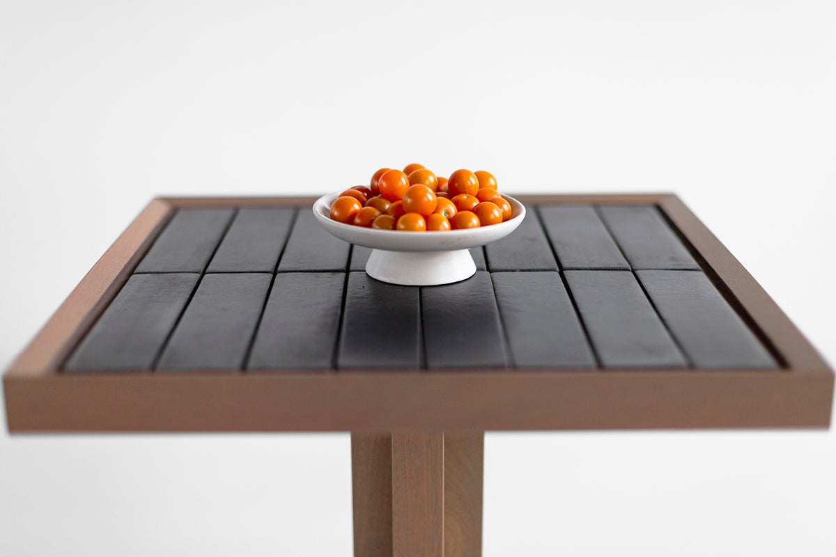 Tile Side Table - Greywash and Charcoal - 6026