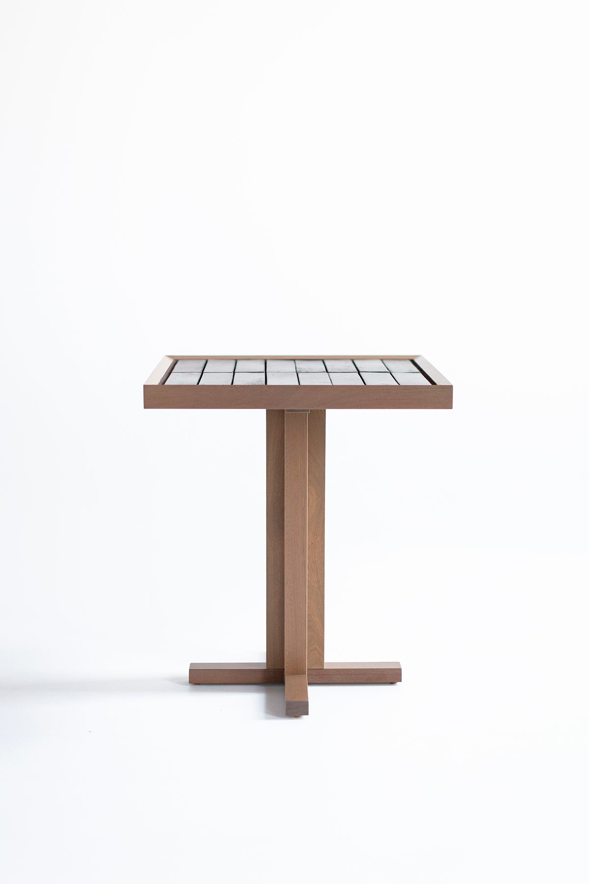 Tile Side Table - Greywash and Charcoal - 6026