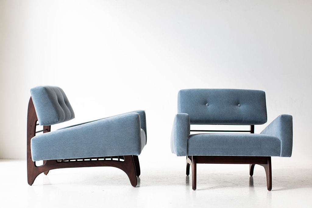 Vancouver Modern Lounge Chair in Mohair