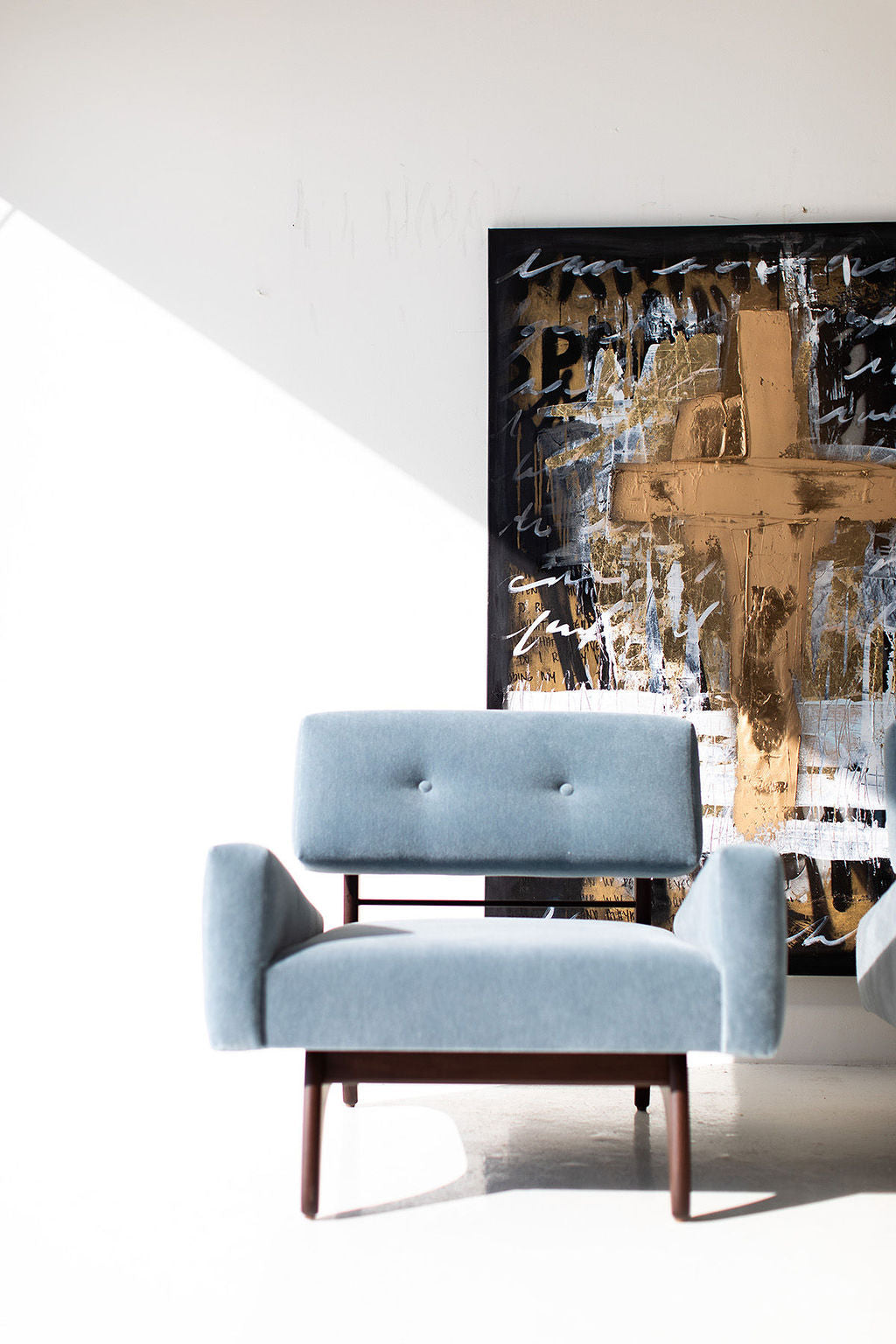 Vancouver Modern Lounge Chair in Mohair