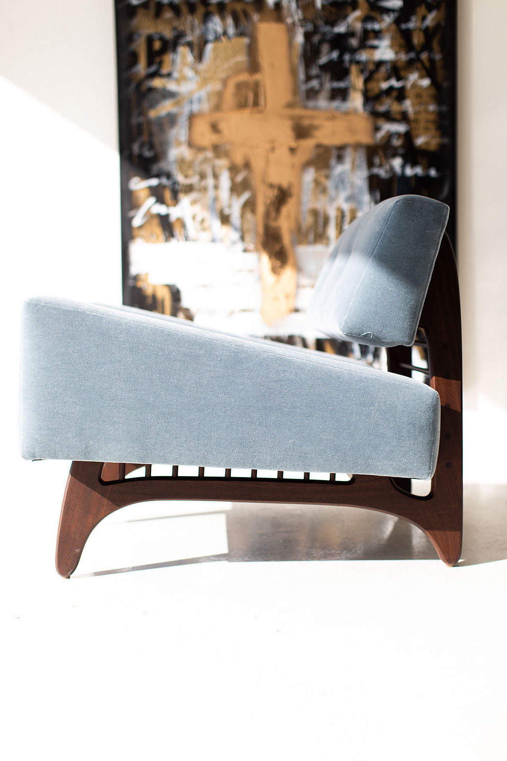 Vancouver Modern Lounge Chair in Mohair