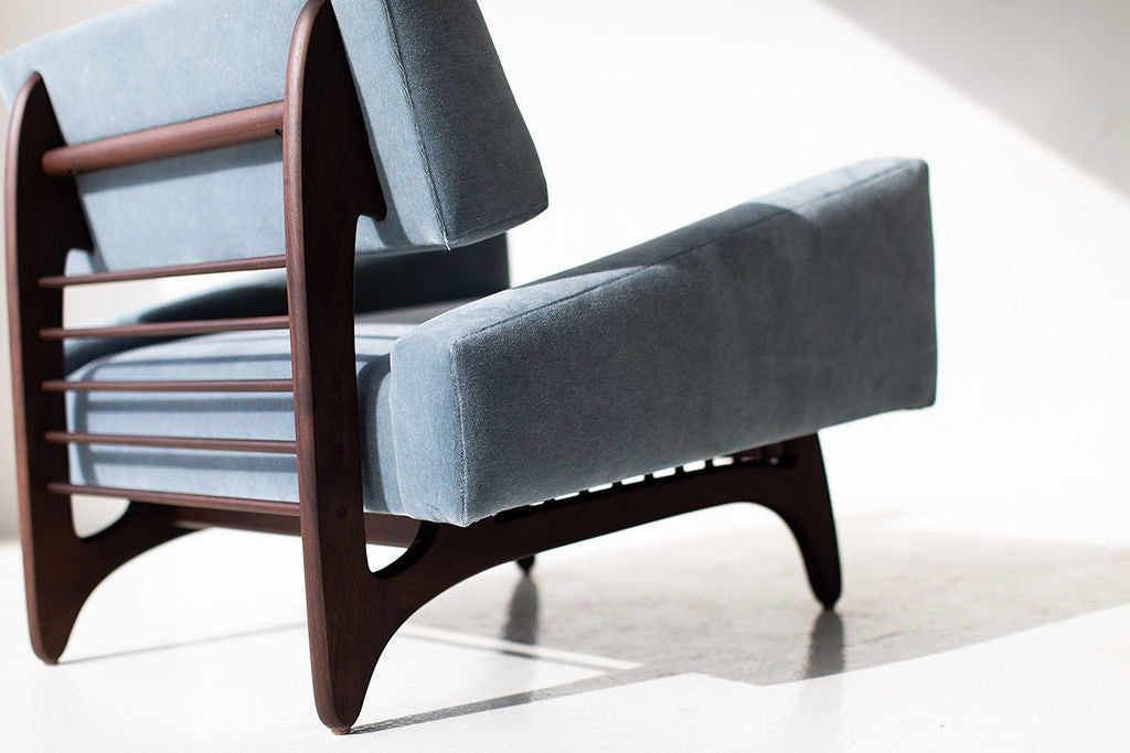 Vancouver Modern Lounge Chair in Mohair