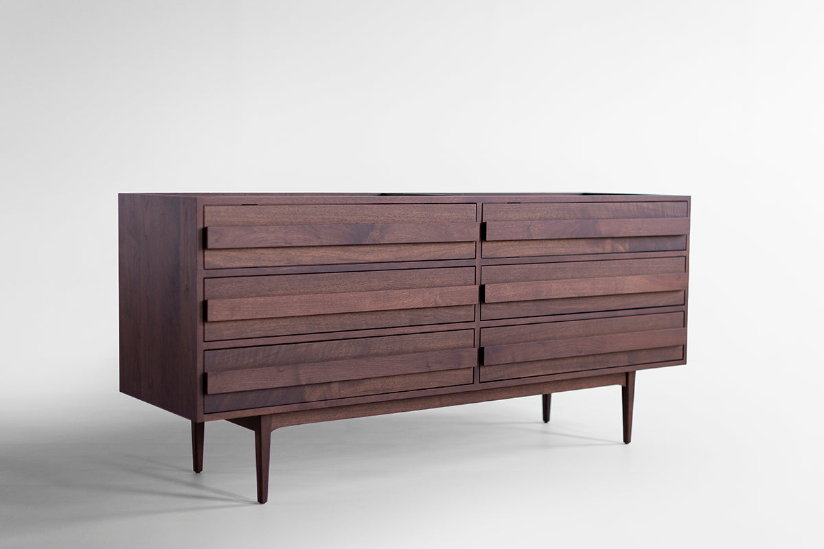 Walnut 6-Drawer Vanity - 4826