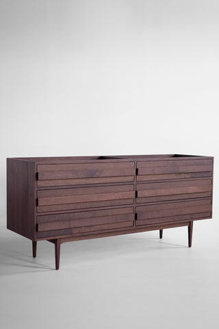 Walnut 6 Drawer Vanity, 07
