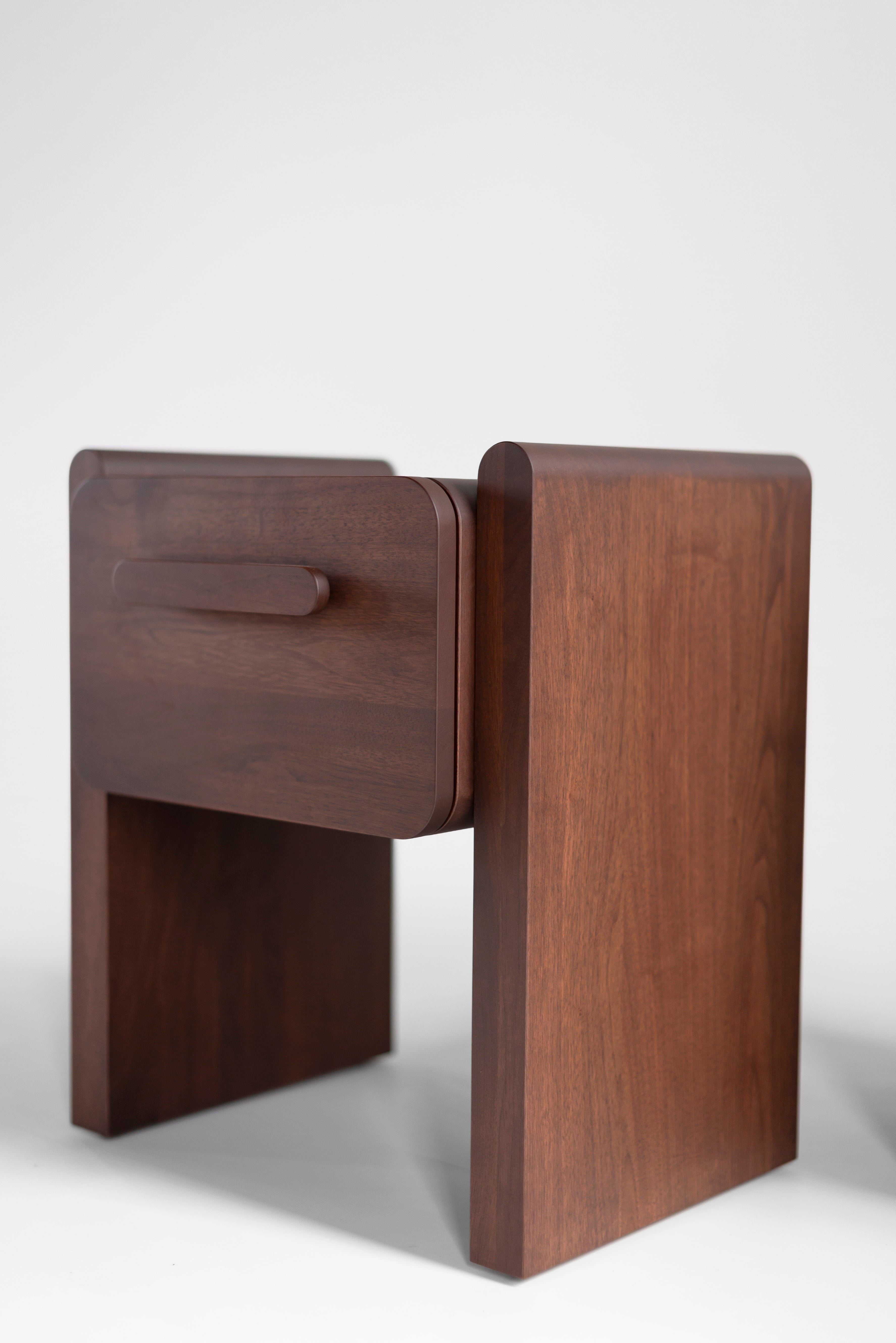 Iris Nightstand In Bleached White Oak for Bertu Home