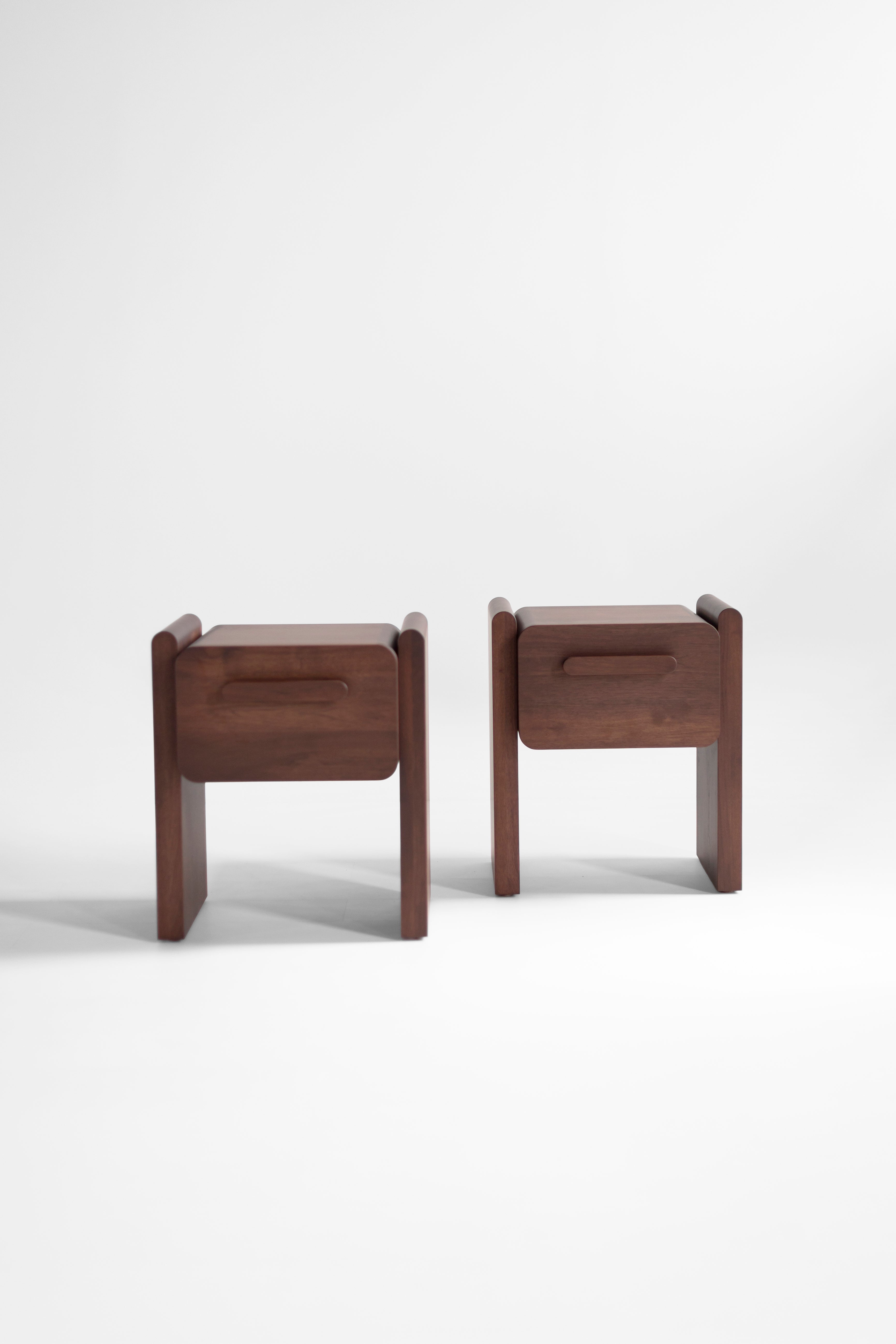 Iris Nightstand In Bleached White Oak for Bertu Home