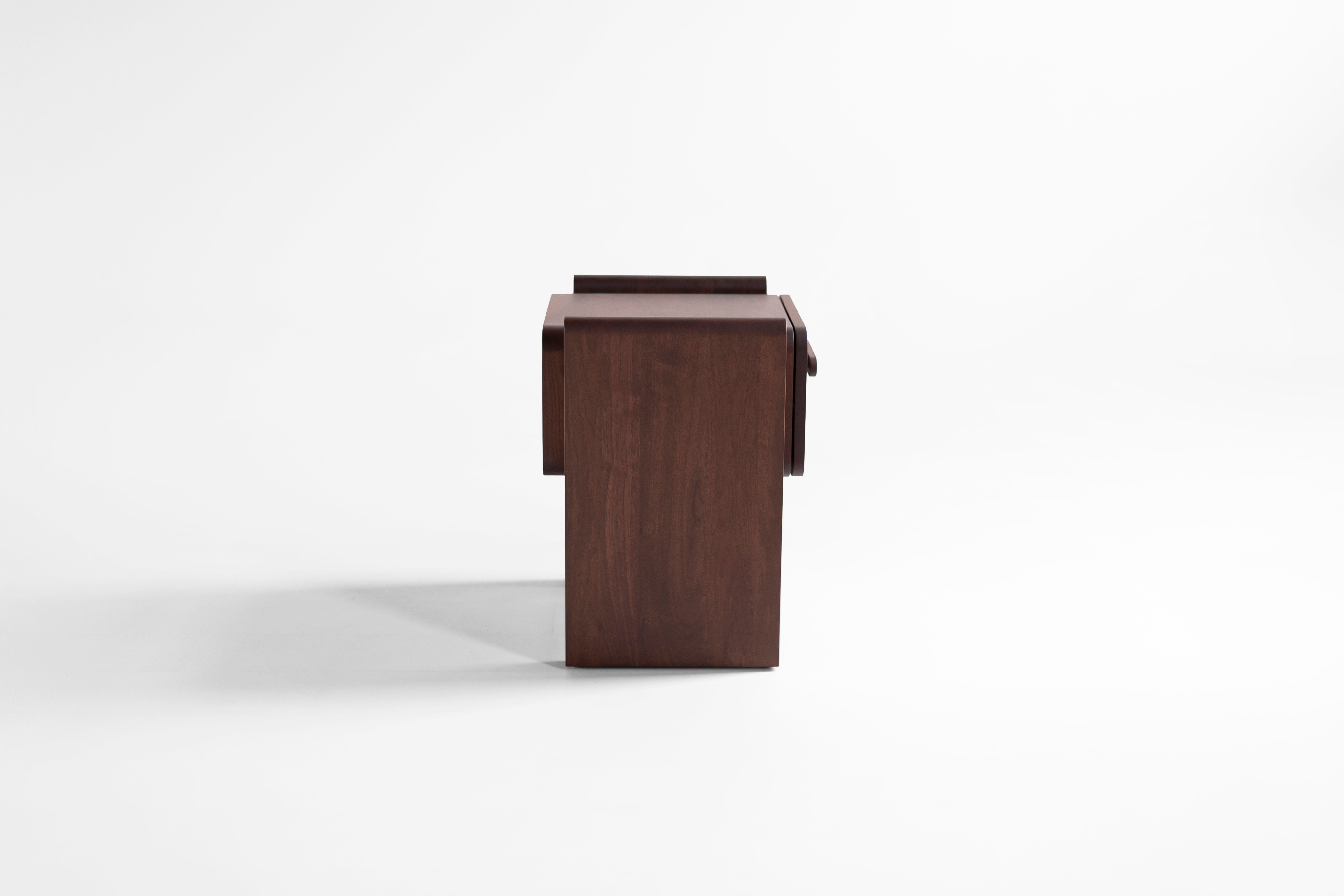 Iris Nightstand In Bleached White Oak for Bertu Home
