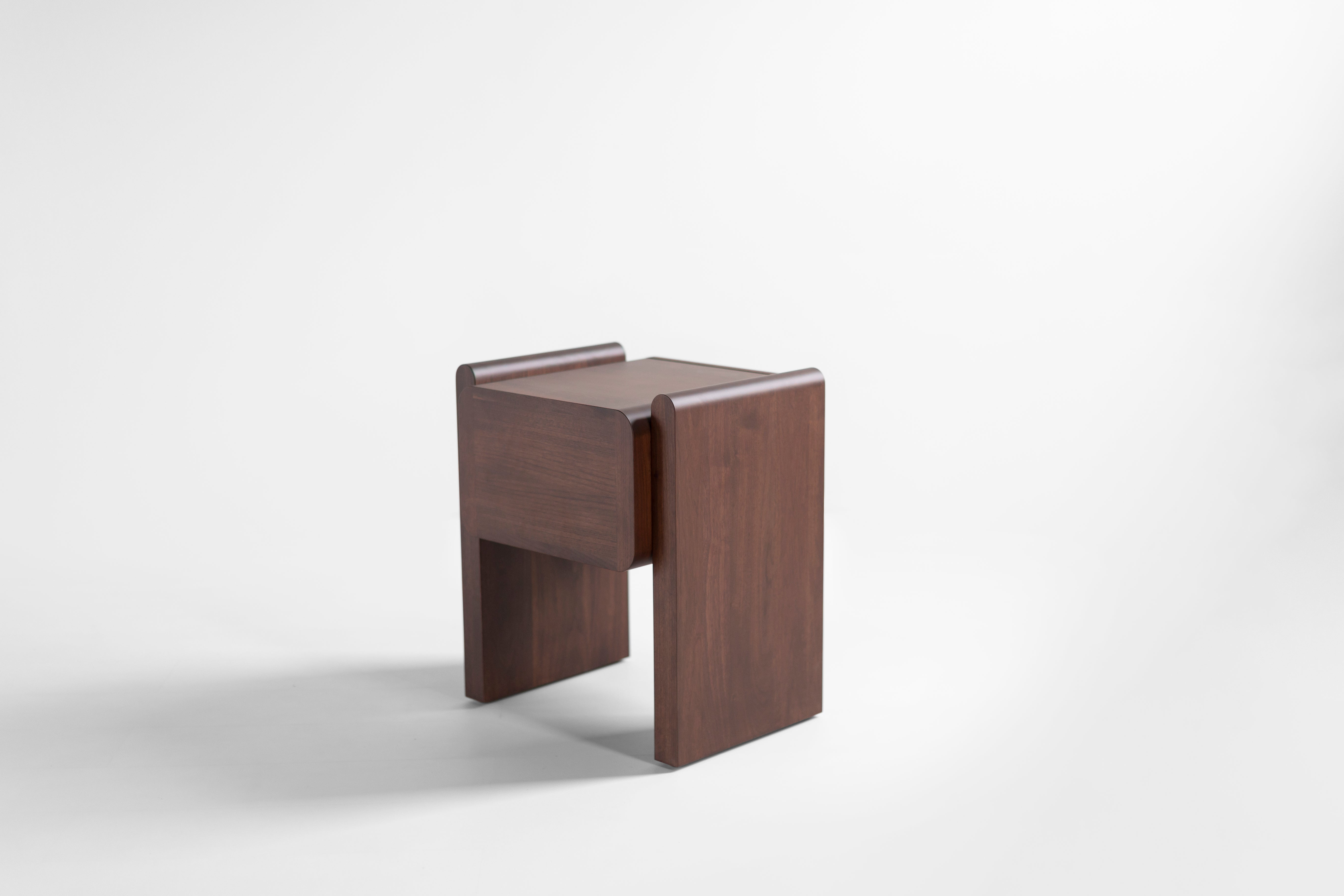 Walnut Nightstand - The Iris - 3026