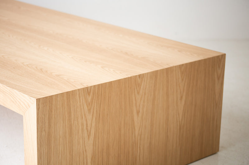 Bertu Home waterfall coffee table shown at an angle