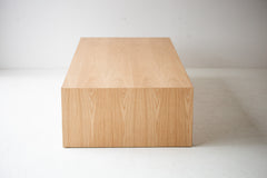 Side profile of the waterfall coffee table