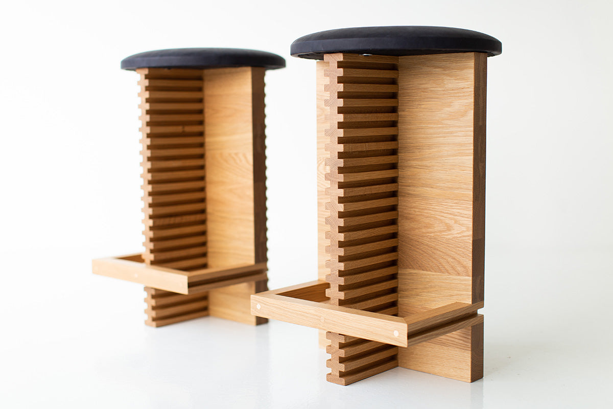 Cicely Counter Stool — Modern Luxury Walnut Stool
