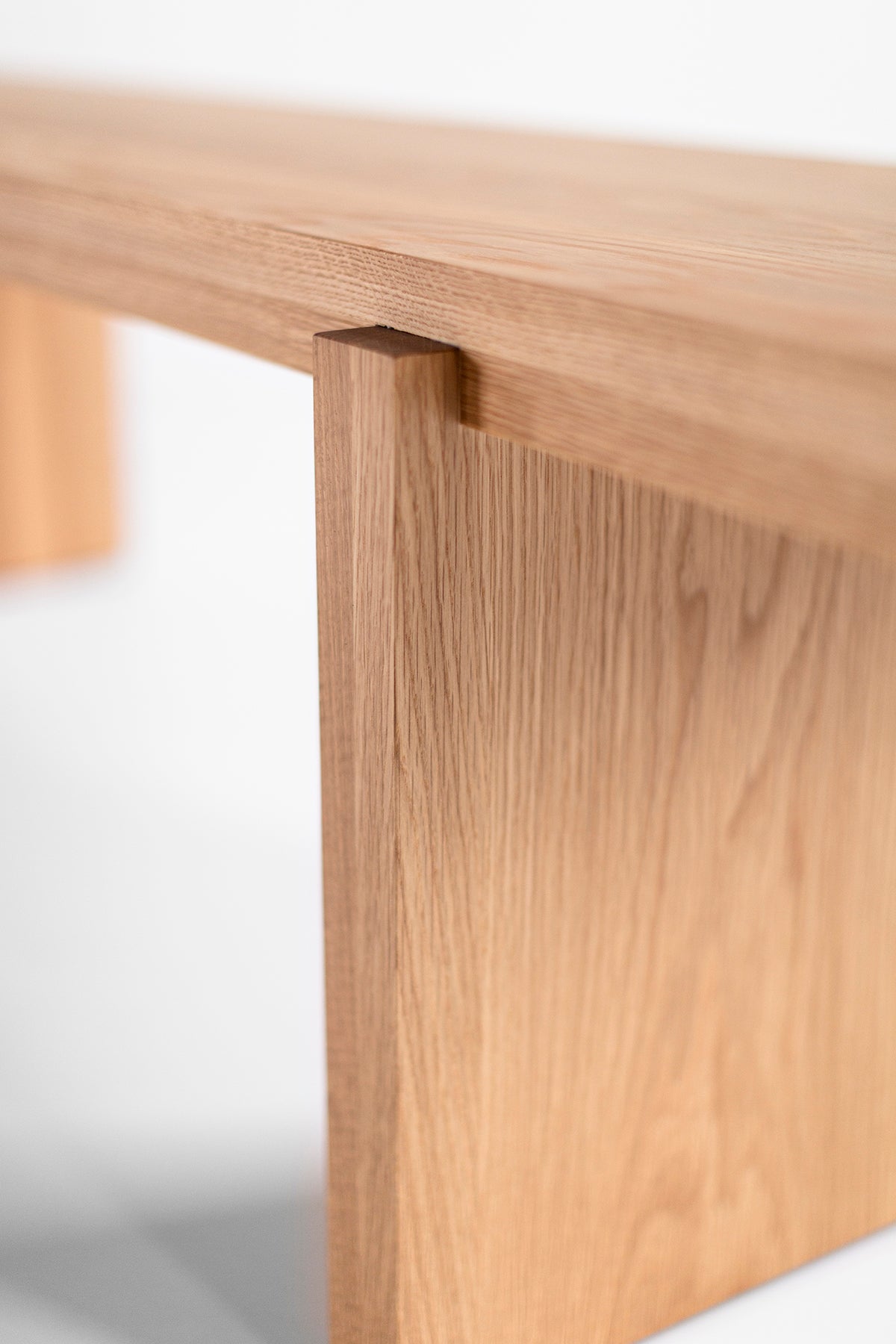 White Oak Modern Rockefeller Bench - 5926