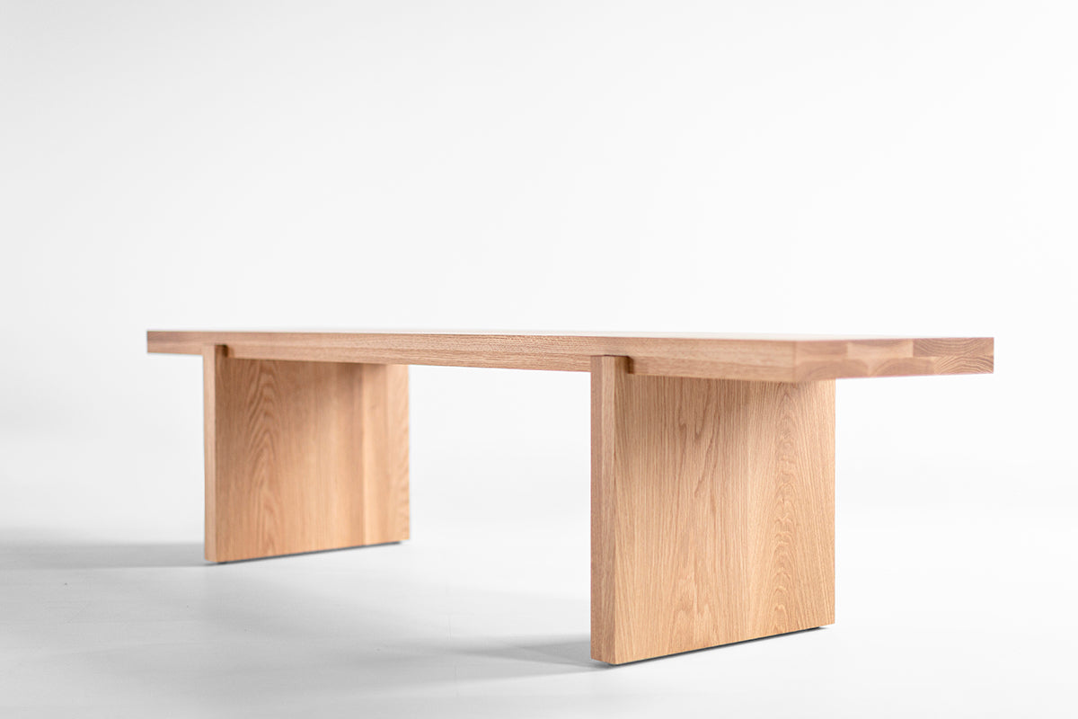 White Oak Modern Rockefeller Bench - 5926