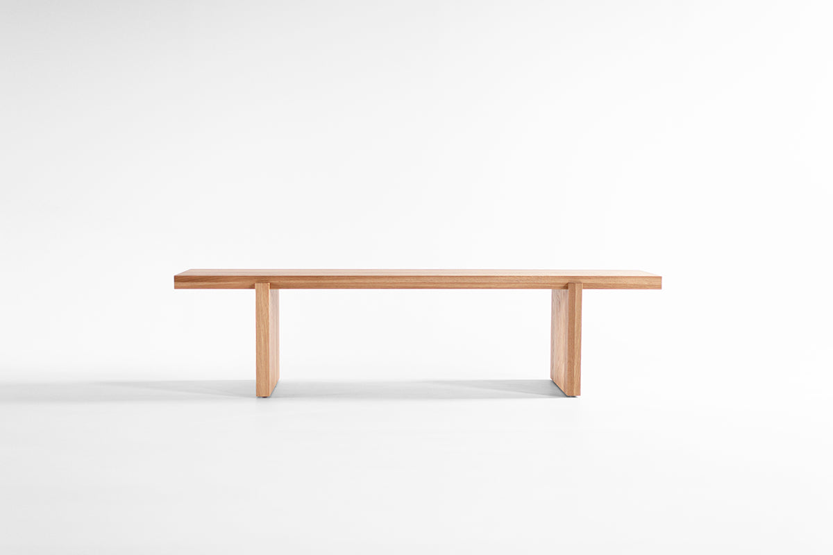 White Oak Modern Rockefeller Bench - 5926