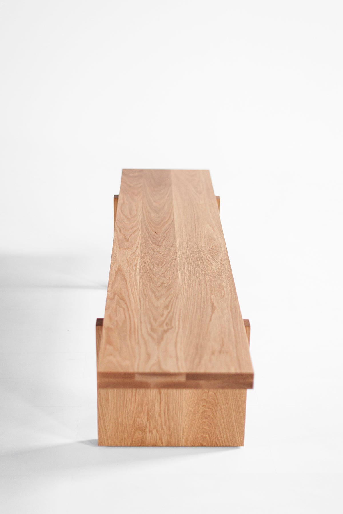 White Oak Modern Rockefeller Bench - 5926