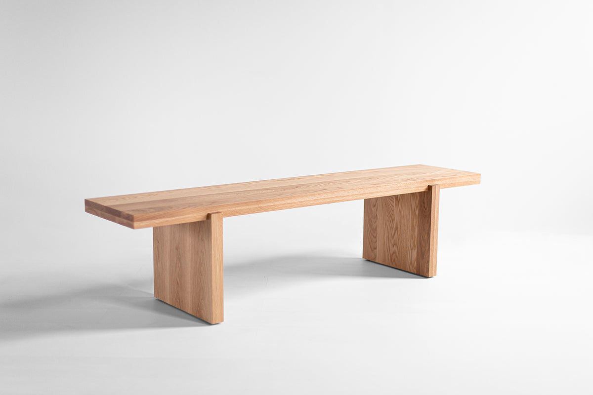 White Oak Modern Rockefeller Bench - 5926
