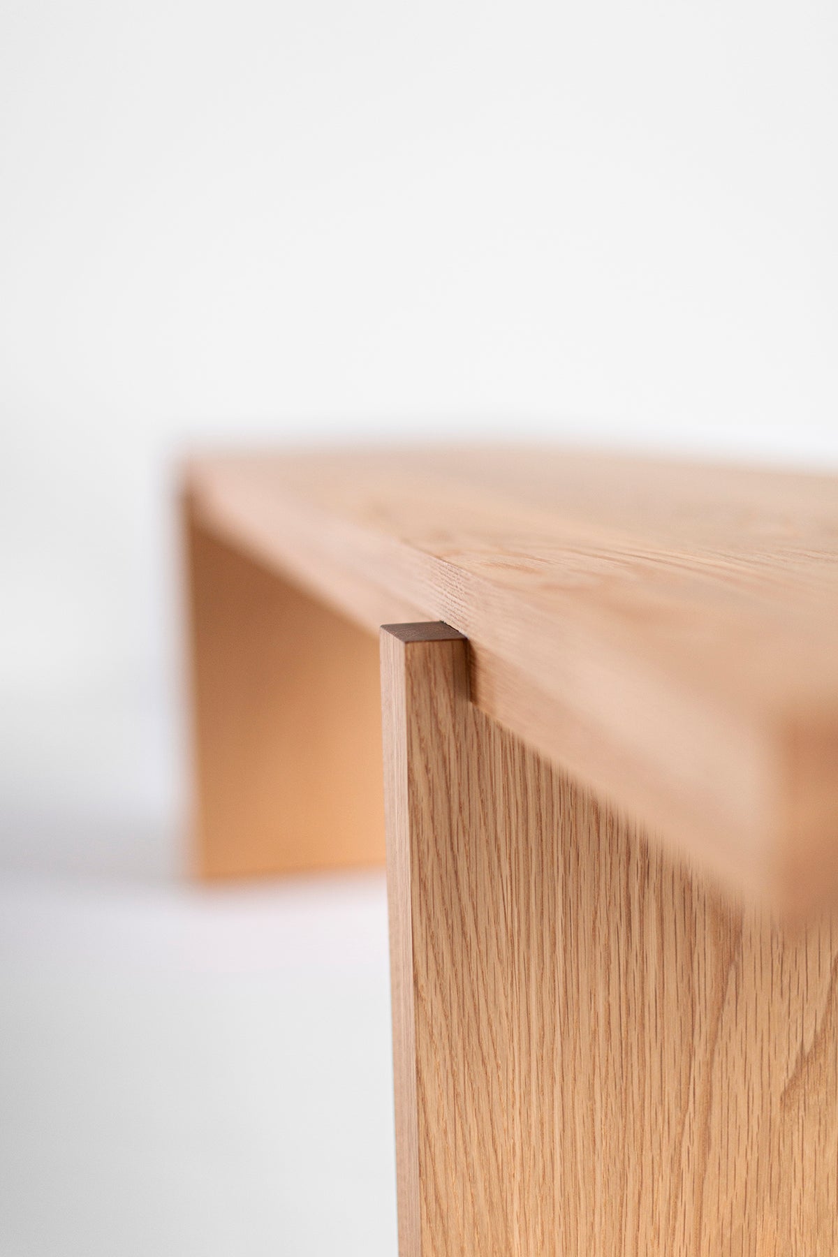 White Oak Modern Rockefeller Bench - 5926