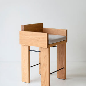 White Oak Chile Counter Stools Arms Image 05