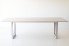 Modern luxury whitewash dining table styled with place settings