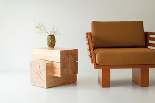 Wood Beam End Table Tetris, Image 04