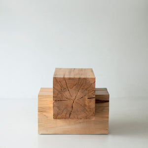Wood Beam End Table Tetris, Image 09