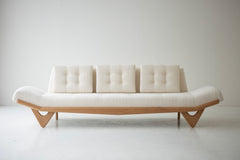 Modern luxury oak sofa, the Alaska, front view