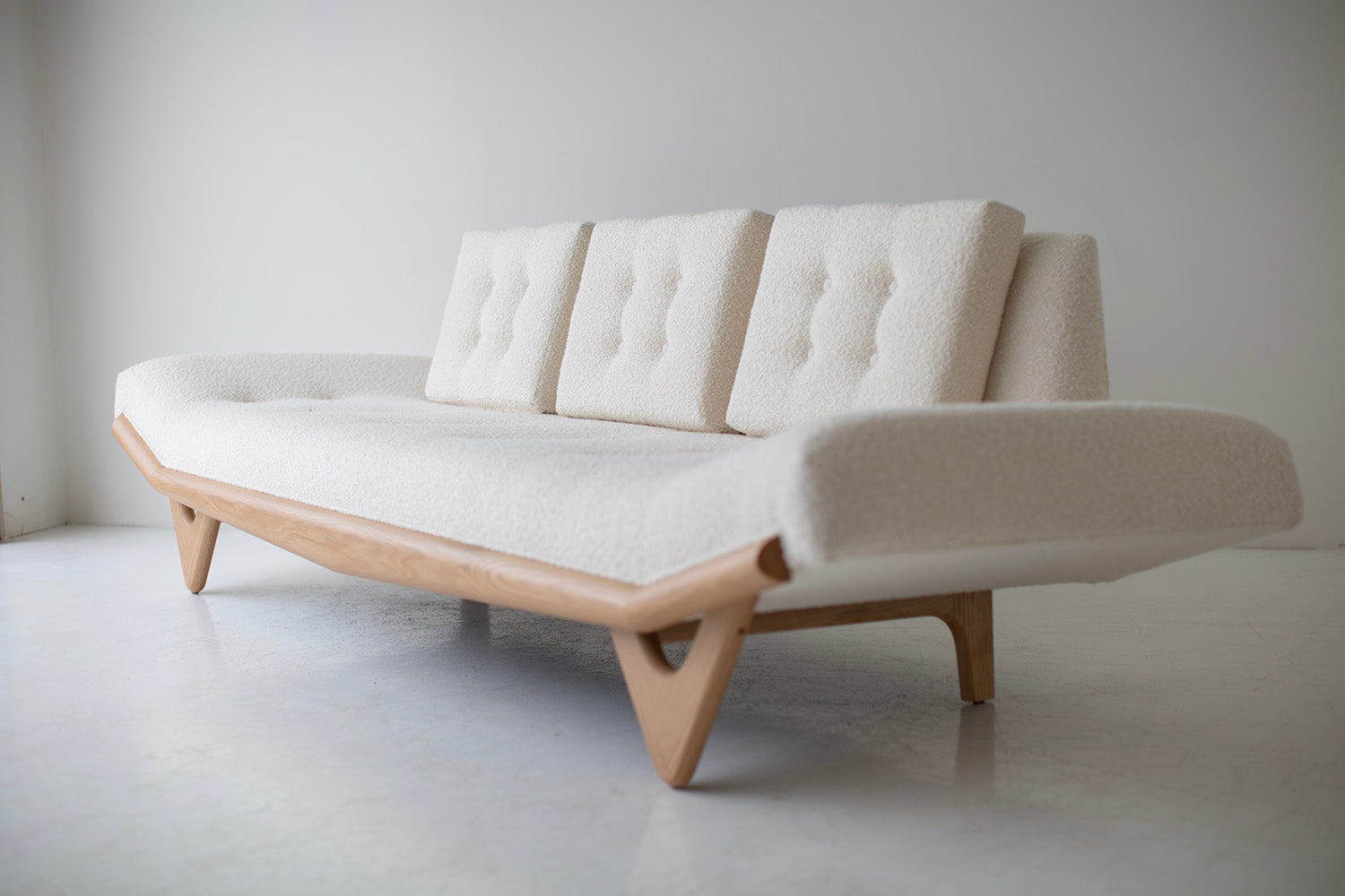 Alaska Modern Wood Sofa in Oak - 1403