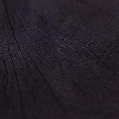 Burnt wood finish swatch