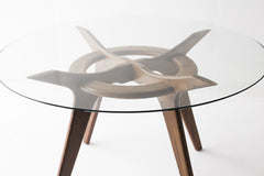Side profile of the Craft Associates modern dining table