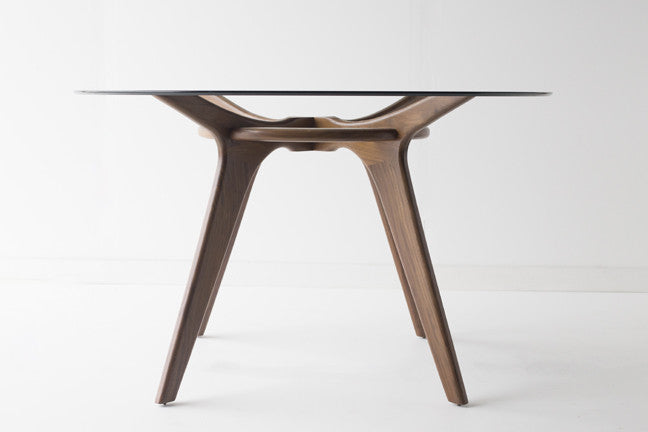 Craft modern dining table styled in a dining room setting