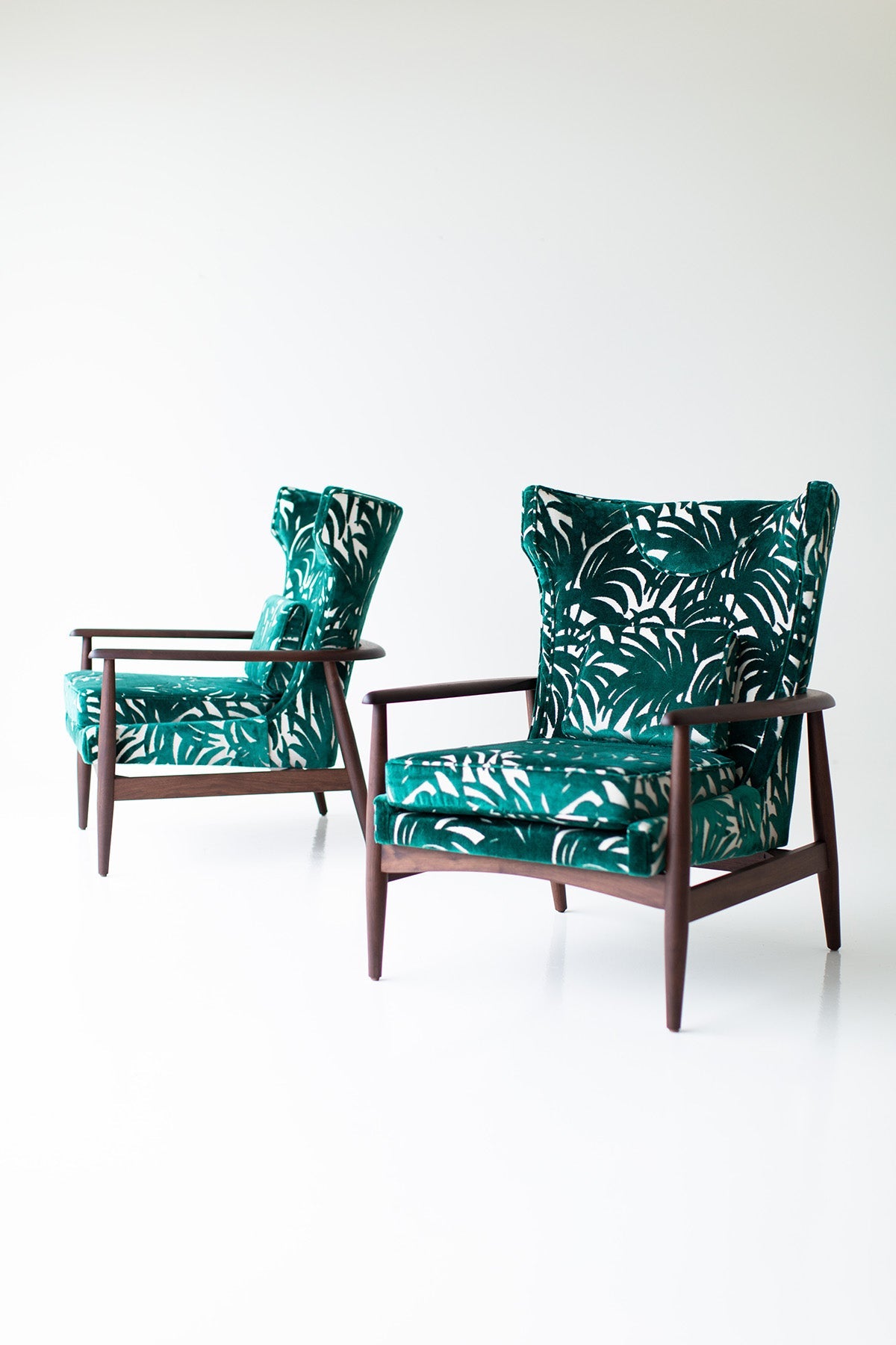 Peabody Modern Wing Chair — Luxury Wing Chair in Walnut & Oak by Craft Associates® 2012P