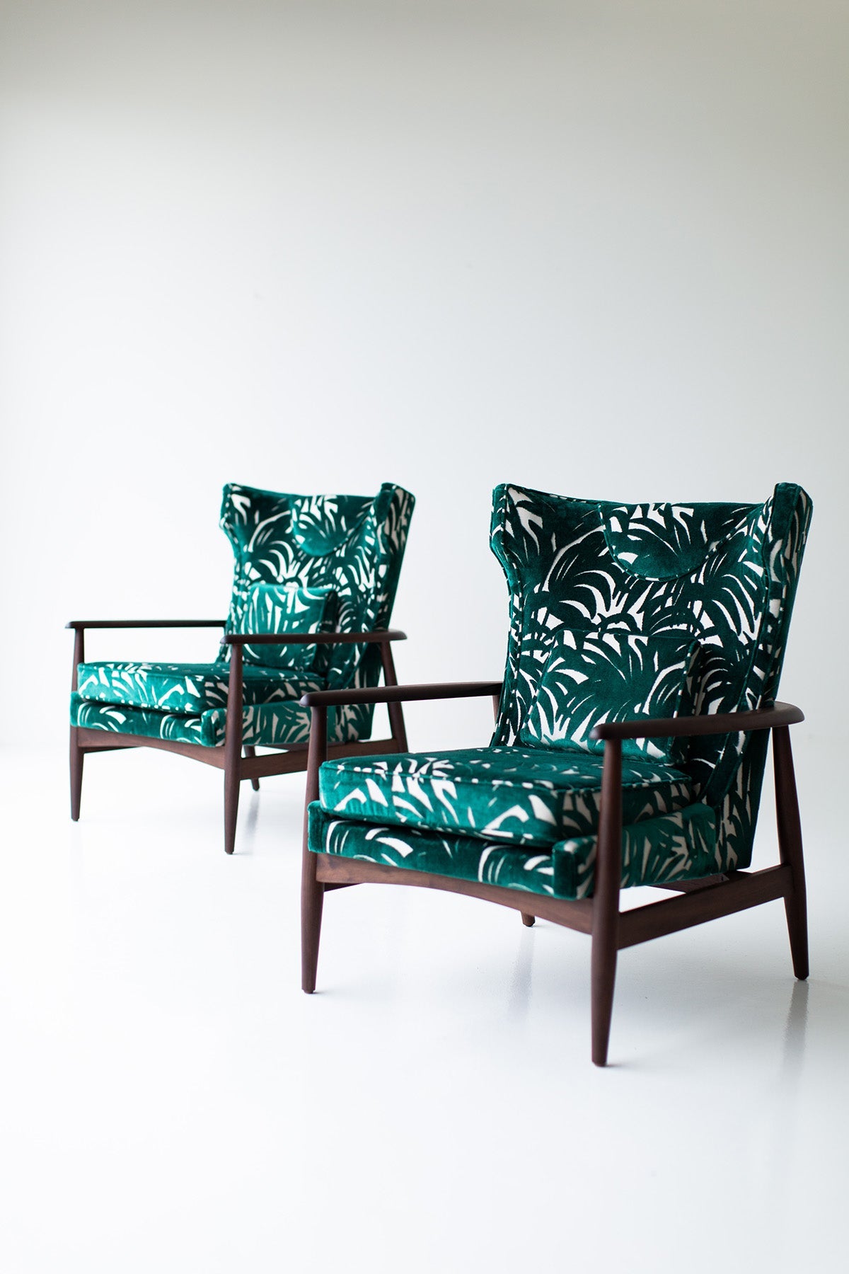 Peabody Modern Wing Chair — Luxury Wing Chair in Walnut & Oak by Craft Associates® 2012P